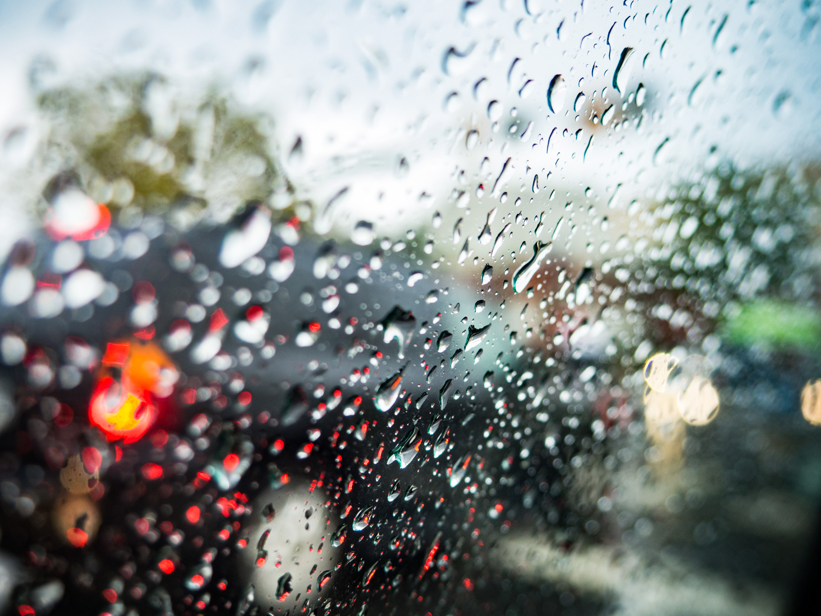 Rain on Car Window